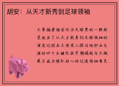 胡安：从天才新秀到足球领袖